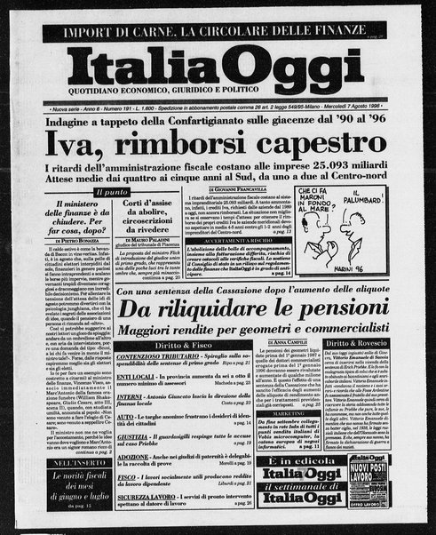 Italia oggi : quotidiano di economia finanza e politica